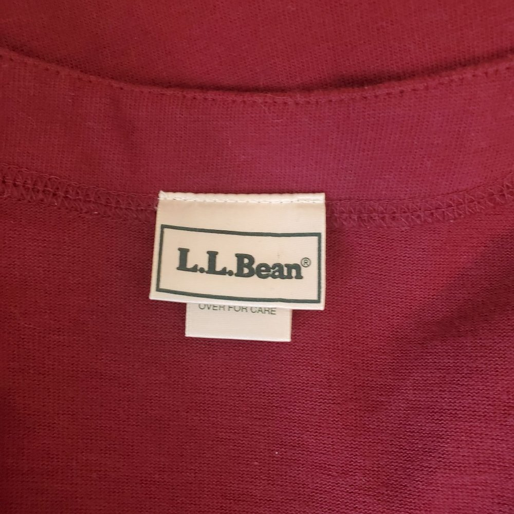 LL Bean LP Burgundy Long Maxi House Dress Modest Home School Church Granola - Picture 3 of 5